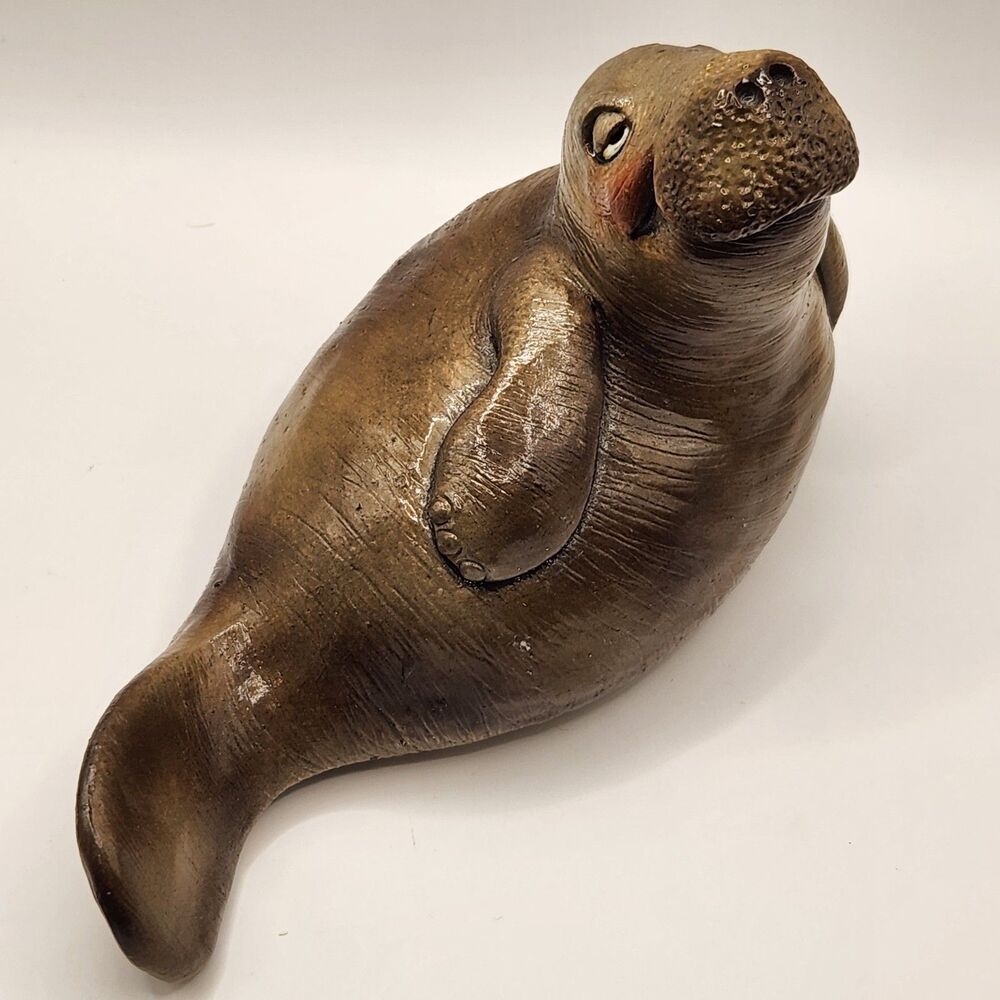 Vtg 1994 John Raya Beasties Of Thr Kingdom Sea Manatee Sculpture Signed